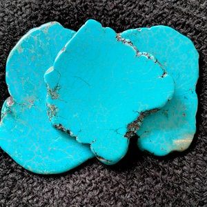 Three Slab Turquoise Belt Buckle